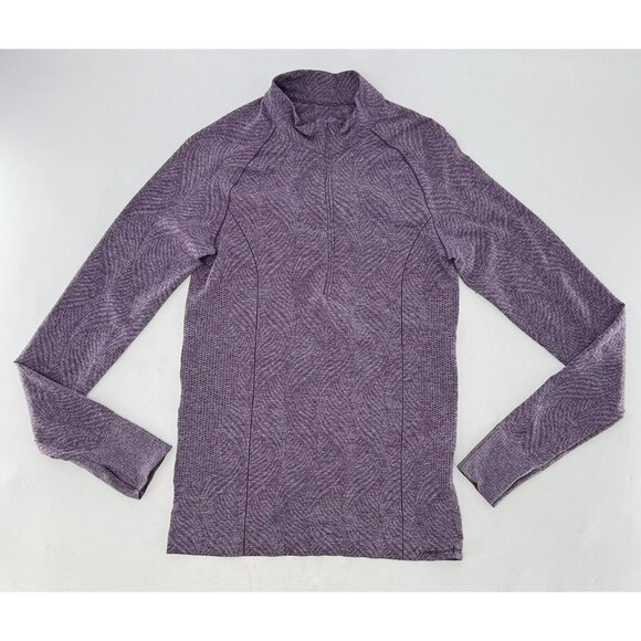 Moving Comfort Large 1/2 Zip Pullover Purple Active Lightweight Stretchy Runs Sm - Picture 4 of 10